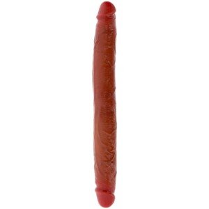 Dvojitý Dong s predkožkou silikónový 35 cm