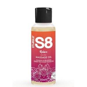Masážny olej S8 50 ml - Zelený čaj a kvet bazy