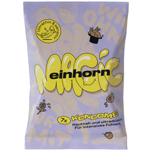 Einhorn Condoms: MAGIC, 7 thin vegan condoms in the chips bag
