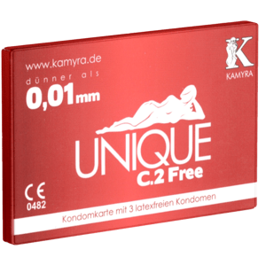 Kamyra Single: Unique C.2 Free, 3 latex free condoms
