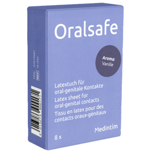 Oral Safe Single: Vanille, 8 latex-sheets