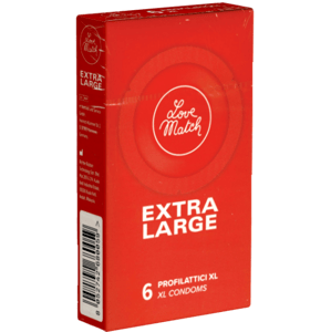 Love Match Single: Extra Large, 6 extra wide condoms