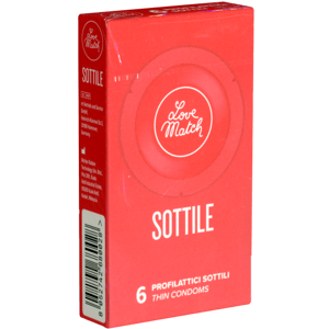 Love Match Single: Sottile, 6 fine condoms