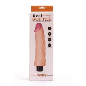 Vibračný dildo Real Softee 21 cm
