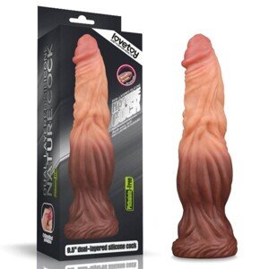 9,5'' Dvojvrstvový silikónový prírodný penis