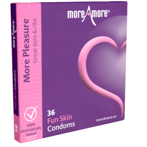 More Amore Maxi-Pack: Fun Skin, 36 condoms