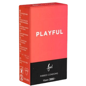 Feel «Playful» condoms with intense ribs - stimulating for HIM 12 pcs