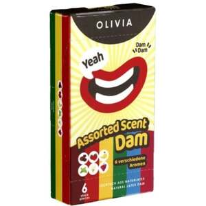 Olivia Dams: Assorted Scents, 6 flavoured latex sheets