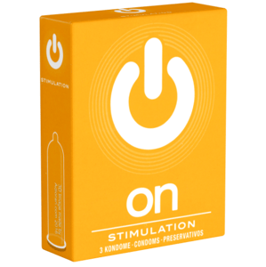 On) Single: Stimulation, 3 dotted condoms